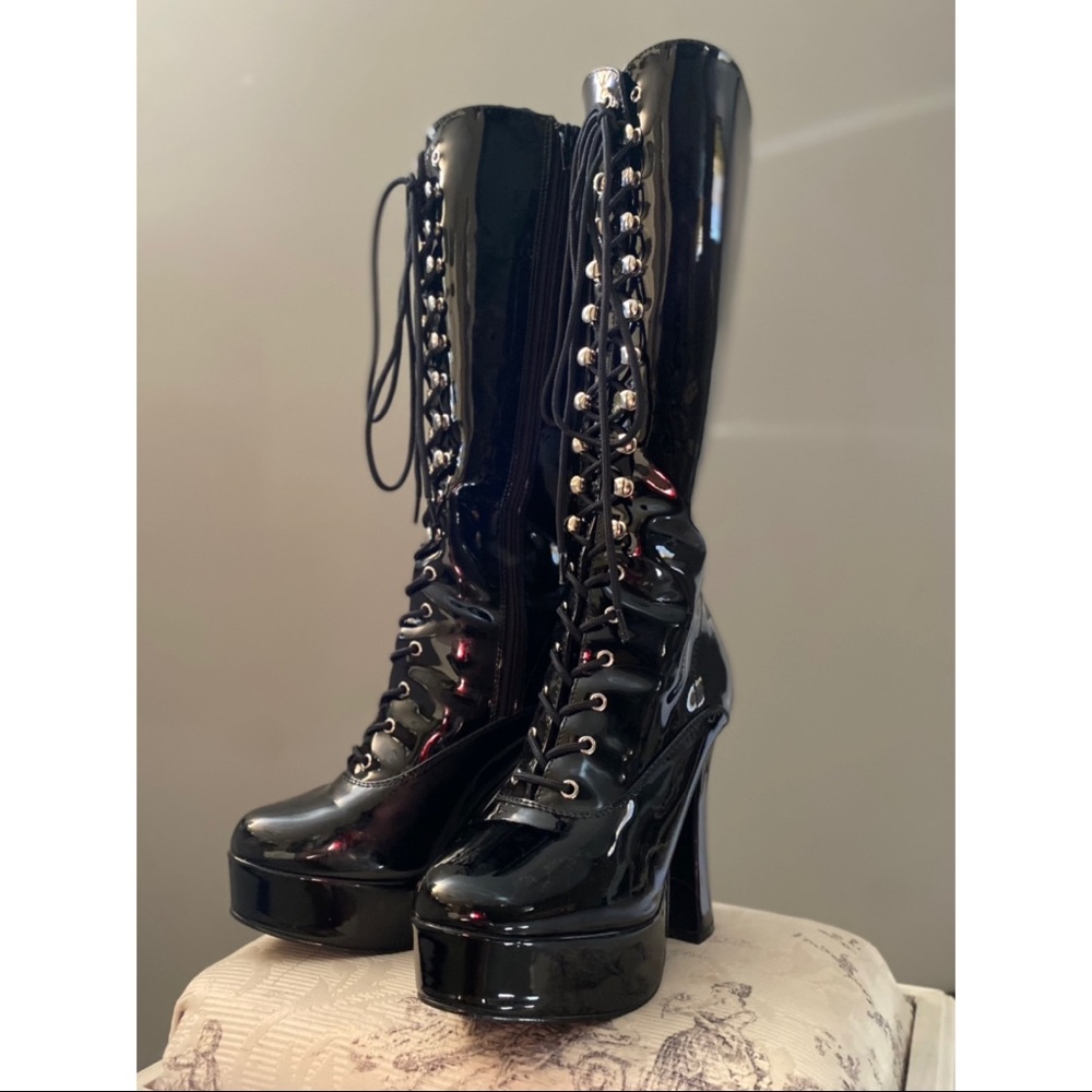 Black Pleaser Electra Boots (size 7)